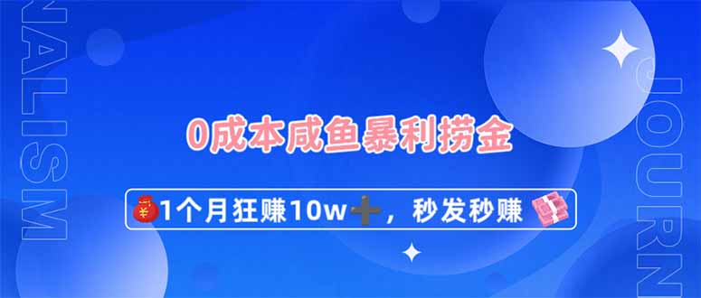 （14257期）0成本闲鱼暴利捞金，1个月狂赚10W+，秒发秒赚新玩法-白菜码