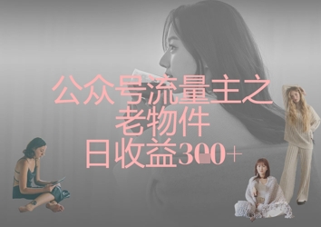 公众号流量主之老物件日收益300+-白菜码
