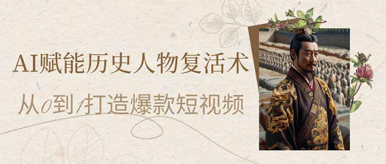 （14311期）AI赋能历史人物复活术：从0到1打造爆款短视频-白菜码