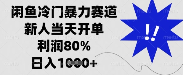 闲鱼冷门暴力赛道，新人当天开单，利润80%，日入数张【揭秘】-白菜码